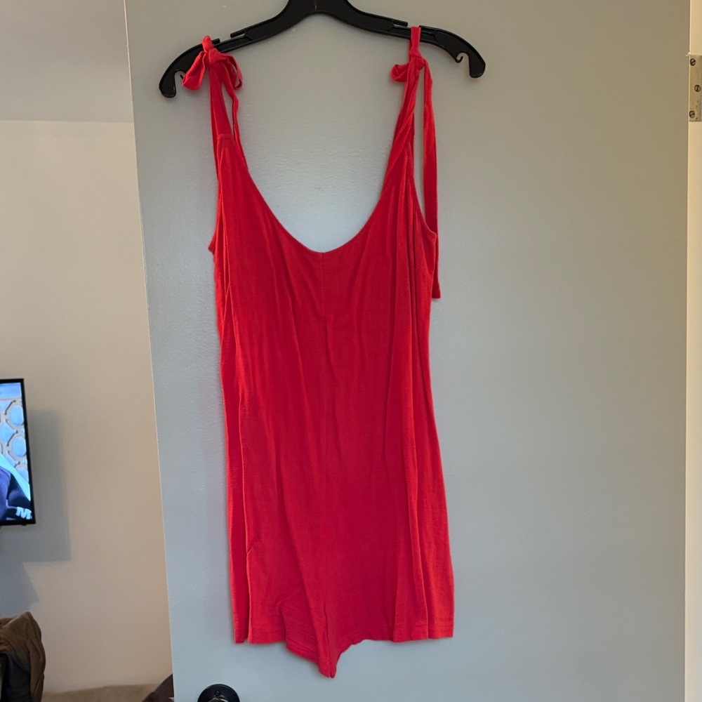 Impeccable pig Red Tie-Strap Romper